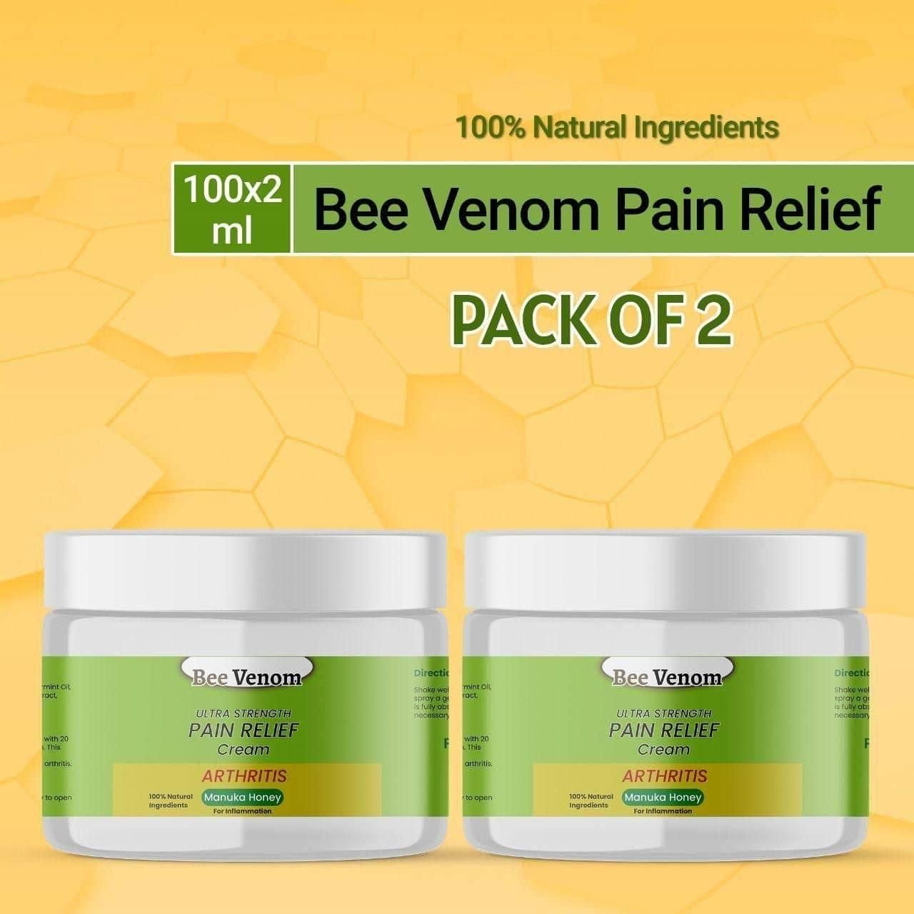 Bee Venom Ultra Strength Comfort Cream – 100g (Pack of 2) | Natural Soothing Body Cream